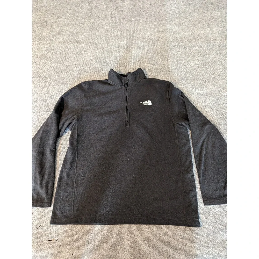 THE NORTH FACE Men's L Quarter Zip Black Fleece Pullover Jacket